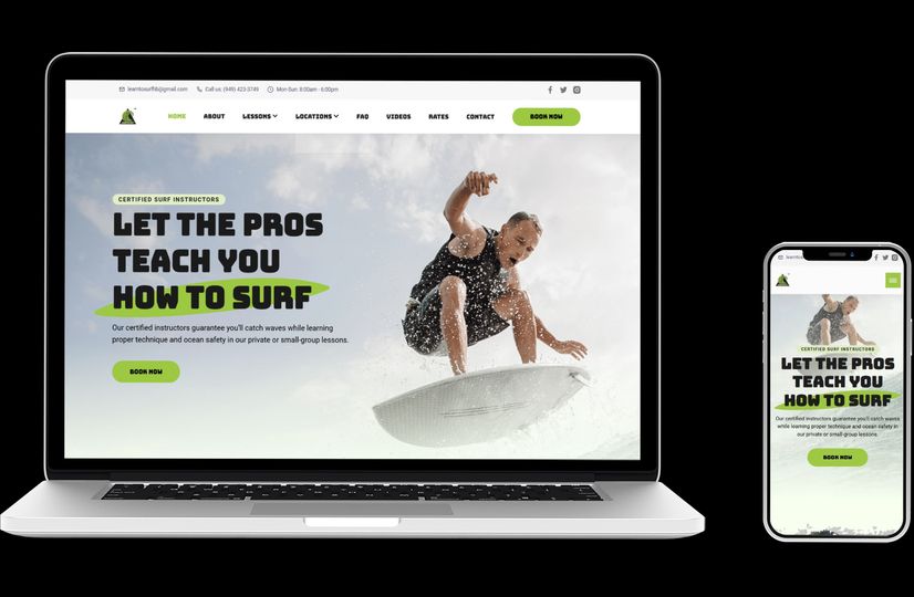 A computer screen showing a website preview