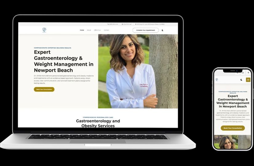 A computer screen showing a website preview