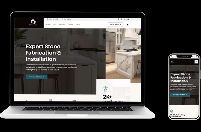 A computer screen showing a website preview